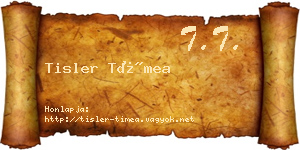 Tisler Tímea névjegykártya