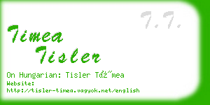 timea tisler business card